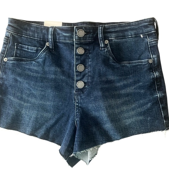 Blank NYC Blue Jean Shorts Mid-Rise Cuffed - Picture 2 of 5
